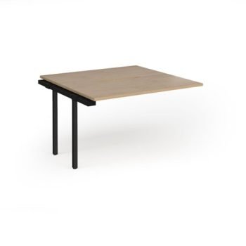 Connex Goal-Post 1200 x 1200 x 725mm Back to Back Add On Bay - Black Frame / Kendal Oak Top - GCO1212-AB-K-KO