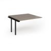 Connex Goal-Post 1200 x 1200 x 725mm Back to Back Add On Bay - Black Frame / Nebraska Oak Top - GCO1212-AB-K-NO