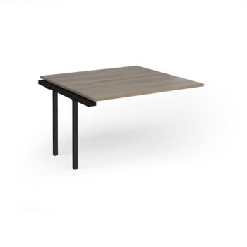 Connex Goal-Post 1200 x 1200 x 725mm Back to Back Add On Bay - Black Frame / Nebraska Oak Top - GCO1212-AB-K-NO
