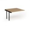 Connex Goal-Post 1200 x 1200 x 725mm Back to Back Add On Bay - Black Frame / Oak Top - GCO1212-AB-K-O