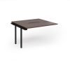 Connex Goal-Post 1200 x 1200 x 725mm Back to Back Add On Bay - Black Frame / Walnut Top - GCO1212-AB-K-W
