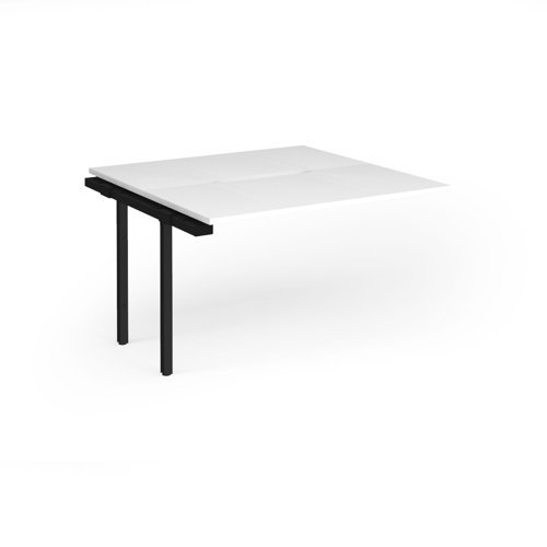 Connex Goal-Post 1200 x 1200 x 725mm Back to Back Add On Bay - Black Frame / White Top - GCO1212-AB-K-WH