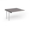 Connex Goal-Post 1200 x 1200 x 725mm Back to Back Add On Bay - Silver Frame / Grey Oak Top - GCO1212-AB-S-GO