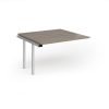 Connex Goal-Post 1200 x 1200 x 725mm Back to Back Add On Bay - Silver Frame / Nebraska Oak Top - GCO1212-AB-S-NO