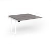Connex Goal-Post 1200 x 1200 x 725mm Back to Back Add On Bay - White Frame / Grey Oak Top - GCO1212-AB-WH-GO
