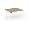 Connex Goal-Post 1200 x 1200 x 725mm Back to Back Add On Bay - White Frame / Kendal Oak Top - GCO1212-AB-WH-KO