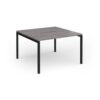Connex Goal-Post 1200 x 1200 x 725mm Back to Back Desk ( 2 x 1200mm ) - Black Frame / Grey Oak Top - GCO1212-K-GO