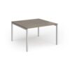 Connex Goal-Post 1200 x 1200 x 725mm Back to Back Desk ( 2 x 1200mm ) - Silver Frame / Nebraska Oak Top - GCO1212-S-NO