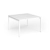 Connex Goal-Post 1200 x 1200 x 725mm Back to Back Desk ( 2 x 1200mm ) - White Frame / White Top - GCO1212-WH-WH