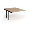 Connex Goal-Post 1200 x 1600 x 725mm Back to Back Add On Bay - Black Frame / Beech Top - GCO1216-AB-K-B