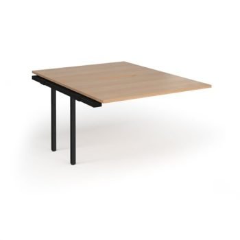 Connex Goal-Post 1200 x 1600 x 725mm Back to Back Add On Bay - Black Frame / Beech Top - GCO1216-AB-K-B