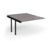 Connex Goal-Post 1200 x 1600 x 725mm Back to Back Add On Bay - Black Frame / Grey Oak Top - GCO1216-AB-K-GO