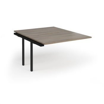 Connex Goal-Post 1200 x 1600 x 725mm Back to Back Add On Bay - Black Frame / Nebraska Oak Top - GCO1216-AB-K-NO
