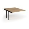 Connex Goal-Post 1200 x 1600 x 725mm Back to Back Add On Bay - Black Frame / Oak Top - GCO1216-AB-K-O