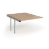 Connex Goal-Post 1200 x 1600 x 725mm Back to Back Add On Bay - Silver Frame / Beech Top - GCO1216-AB-S-B