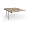 Connex Goal-Post 1200 x 1600 x 725mm Back to Back Add On Bay - Silver Frame / Kendal Oak Top - GCO1216-AB-S-KO