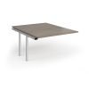 Connex Goal-Post 1200 x 1600 x 725mm Back to Back Add On Bay - Silver Frame / Nebraska Oak Top - GCO1216-AB-S-NO