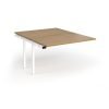 Connex Goal-Post 1200 x 1600 x 725mm Back to Back Add On Bay - White Frame / Oak Top - GCO1216-AB-WH-O