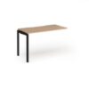 Connex Goal-Post 1200 x 600 x 725mm Single Add On Bay - Black Frame / Beech Top - GCO126-AB-K-B