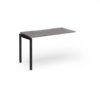 Connex Goal-Post 1200 x 600 x 725mm Single Add On Bay - Black Frame / Grey Oak Top - GCO126-AB-K-GO