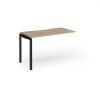 Connex Goal-Post 1200 x 600 x 725mm Single Add On Bay - Black Frame / Kendal Oak Top - GCO126-AB-K-KO
