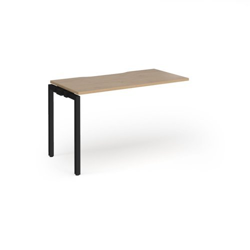 Connex Goal-Post 1200 x 600 x 725mm Single Add On Bay - Black Frame / Kendal Oak Top - GCO126-AB-K-KO