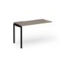 Connex Goal-Post 1200 x 600 x 725mm Single Add On Bay - Black Frame / Nebraska Oak Top - GCO126-AB-K-NO