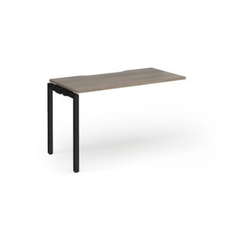 Connex Goal-Post 1200 x 600 x 725mm Single Add On Bay - Black Frame / Nebraska Oak Top - GCO126-AB-K-NO