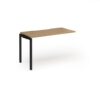 Connex Goal-Post 1200 x 600 x 725mm Single Add On Bay - Black Frame / Oak Top - GCO126-AB-K-O