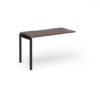 Connex Goal-Post 1200 x 600 x 725mm Single Add On Bay - Black Frame / Walnut Top - GCO126-AB-K-W