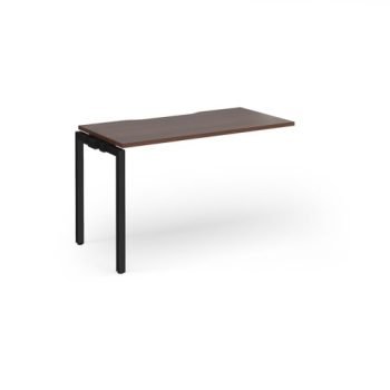 Connex Goal-Post 1200 x 600 x 725mm Single Add On Bay - Black Frame / Walnut Top - GCO126-AB-K-W