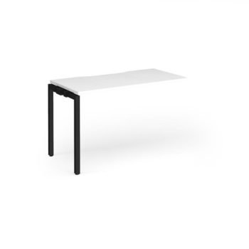Connex Goal-Post 1200 x 600 x 725mm Single Add On Bay - Black Frame / White Top - GCO126-AB-K-WH