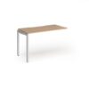 Connex Goal-Post 1200 x 600 x 725mm Single Add On Bay - Silver Frame / Beech Top - GCO126-AB-S-B