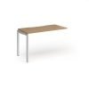 Connex Goal-Post 1200 x 600 x 725mm Single Add On Bay - Silver Frame / Oak Top - GCO126-AB-S-O