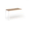 Connex Goal-Post 1200 x 600 x 725mm Single Add On Bay - White Frame / Beech Top - GCO126-AB-WH-B