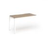 Connex Goal-Post 1200 x 600 x 725mm Single Add On Bay - White Frame / Kendal Oak Top - GCO126-AB-WH-KO