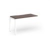 Connex Goal-Post 1200 x 600 x 725mm Single Add On Bay - White Frame / Walnut Top - GCO126-AB-WH-W