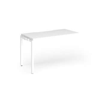 Connex Goal-Post 1200 x 600 x 725mm Single Add On Bay - White Frame / White Top - GCO126-AB-WH-WH