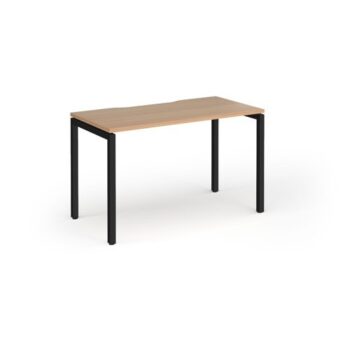Connex Goal-Post 1200 x 600 x 725mm Single Desk - Black Frame / Beech Top - GCO126-K-B