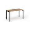 Connex Goal-Post 1200 x 600 x 725mm Single Desk - Black Frame / Oak Top - GCO126-K-O