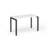 Connex Goal-Post 1200 x 600 x 725mm Single Desk - Black Frame / White Top - GCO126-K-WH