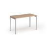 Connex Goal-Post 1200 x 600 x 725mm Single Desk - Silver Frame / Beech Top - GCO126-S-B