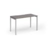 Connex Goal-Post 1200 x 600 x 725mm Single Desk - Silver Frame / Grey Oak Top - GCO126-S-GO