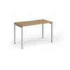 Connex Goal-Post 1200 x 600 x 725mm Single Desk - Silver Frame / Oak Top - GCO126-S-O