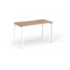 Connex Goal-Post 1200 x 600 x 725mm Single Desk - White Frame / Beech Top - GCO126-WH-B