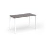 Connex Goal-Post 1200 x 600 x 725mm Single Desk - White Frame / Grey Oak Top - GCO126-WH-GO