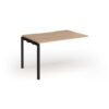 Connex Goal-Post 1200 x 800 x 725mm Single Add On Bay - Black Frame / Beech Top - GCO128-AB-K-B