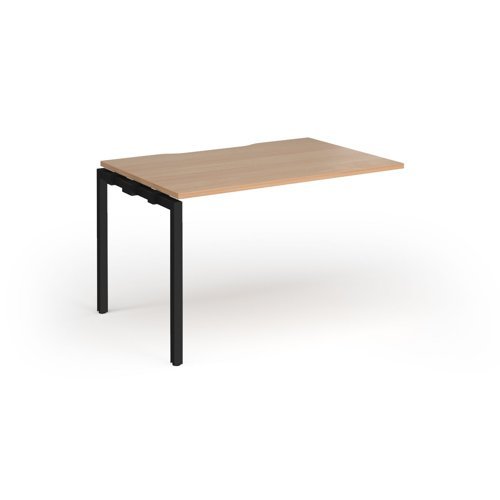Connex Goal-Post 1200 x 800 x 725mm Single Add On Bay - Black Frame / Beech Top - GCO128-AB-K-B
