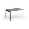 Connex Goal-Post 1200 x 800 x 725mm Single Add On Bay - Black Frame / Grey Oak Top - GCO128-AB-K-GO
