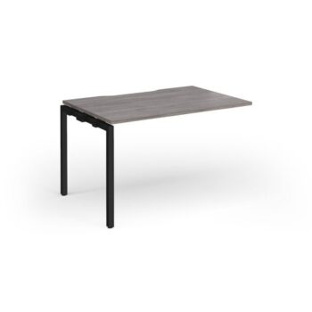 Connex Goal-Post 1200 x 800 x 725mm Single Add On Bay - Black Frame / Grey Oak Top - GCO128-AB-K-GO